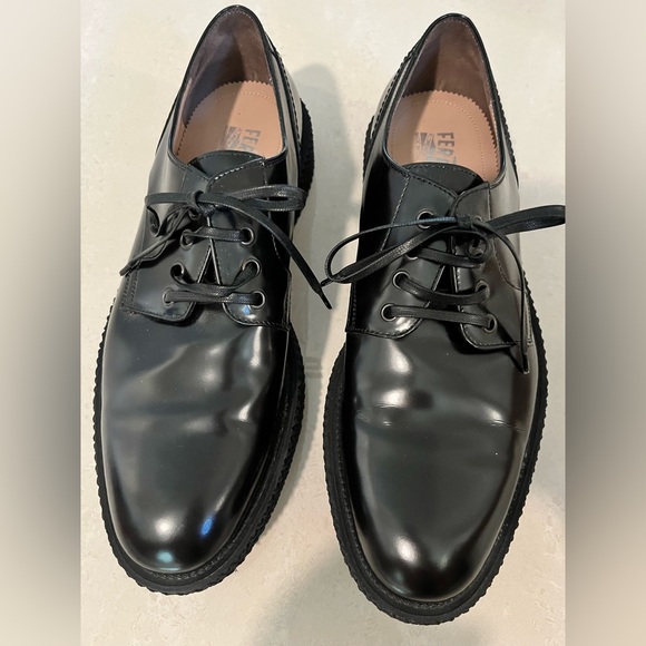Salvatore Ferragamo Black Derby Shoes - Picture 2 of 5